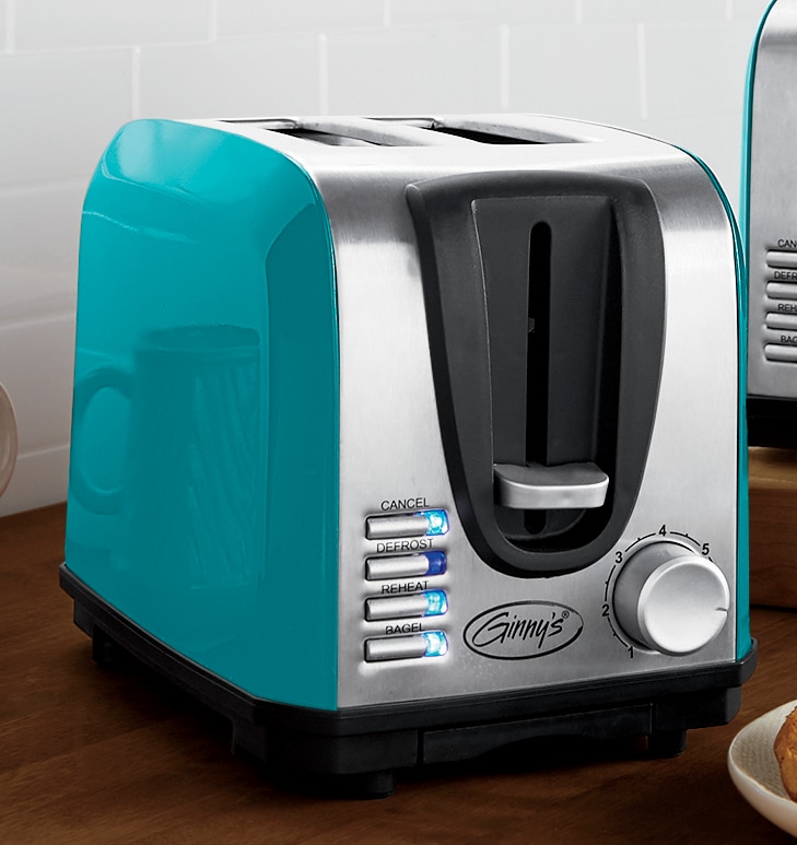 Ginny&rsquo;s Essential 2-Slice Toaster with 7 Browning Levels, Island Blue, large