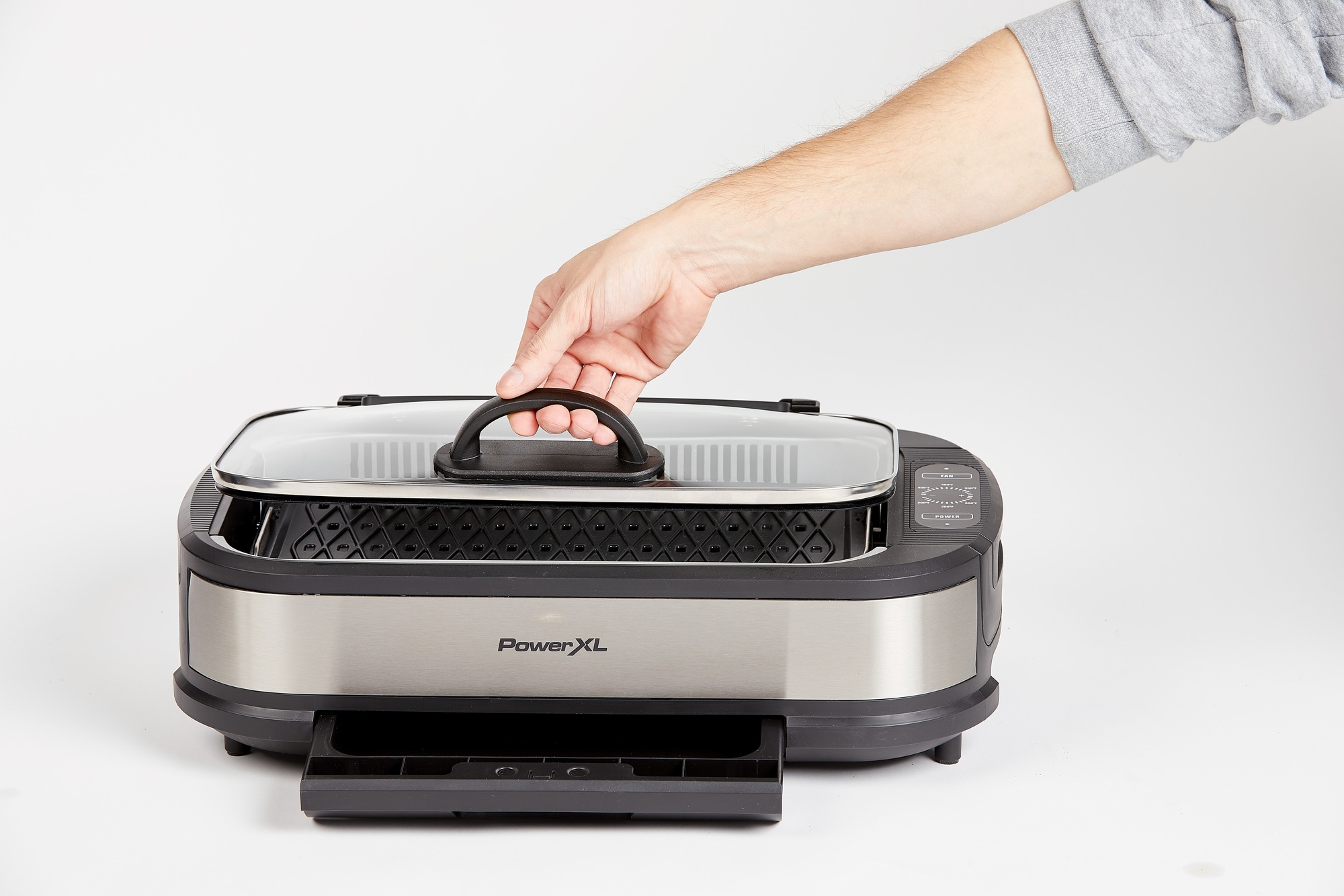 Power XL Smokeless Grill Pro, Stainless Steel, large