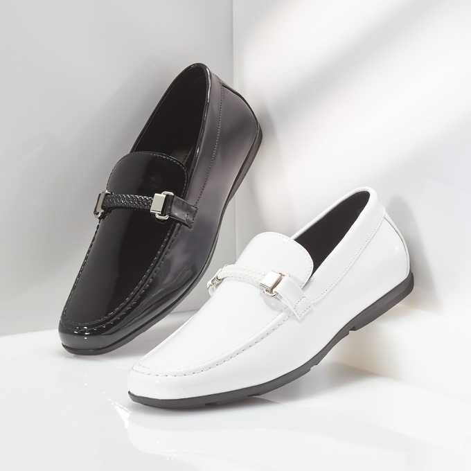 Stacy Adams Sheridan Patent Moc-Toe Bit Slip-On, , large