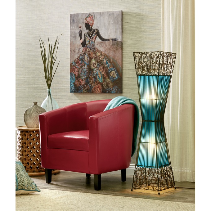 Zain Lighted Rattan Floor Lamp, , large