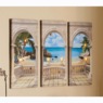 3-Piece Lit Tropical Window Wall Art, , large