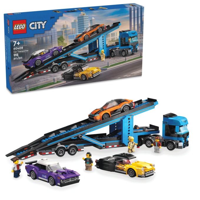 LEGO Car Transporter Truck with 3 Sports Cars Ginny s
