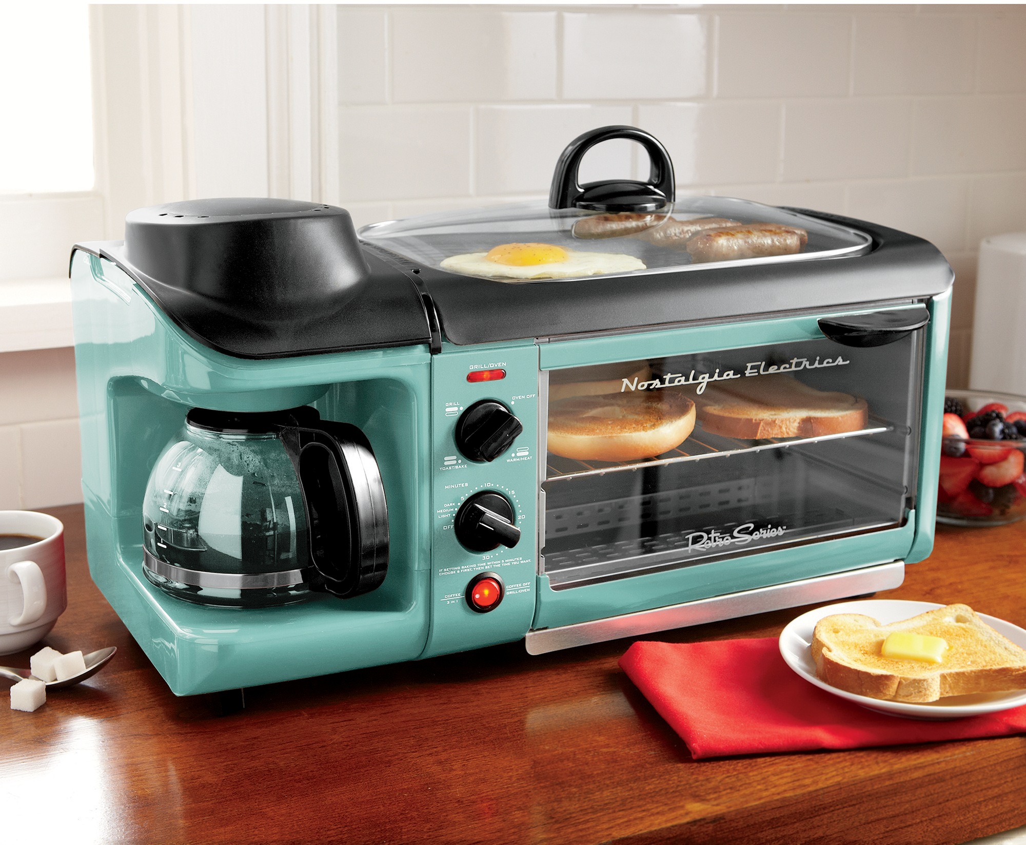 combination coffee maker and toaster oven