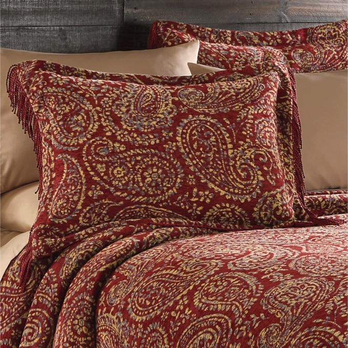 Jewel Paisley Woven Sham, Multi, large