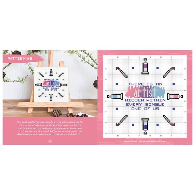 Bob Ross Cross Stitch Kit, , large