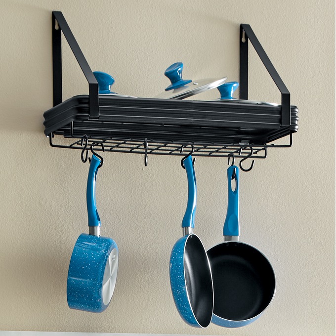 Ripple Wall Mounted Pot Rack, , large