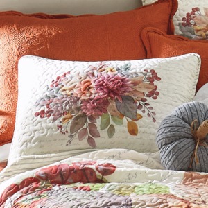 Prairie Bloom Floral Quilted Standard Sham, Multi, large