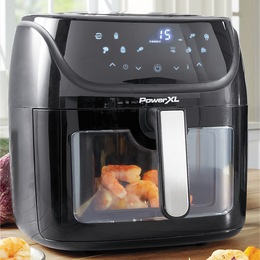 PowerXL Vortex 8-Quart Air Fryer with SmartTech, Black, large