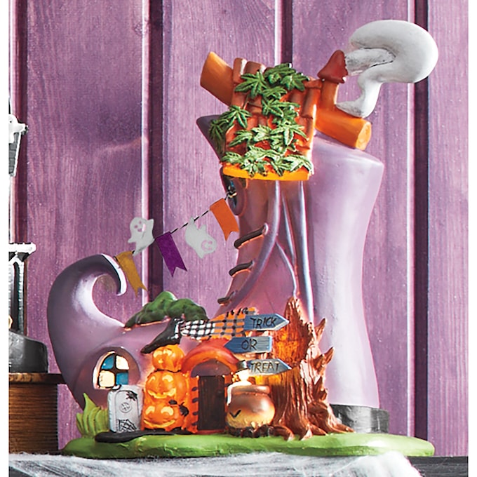 Lit Halloween Village Buildings, , large
