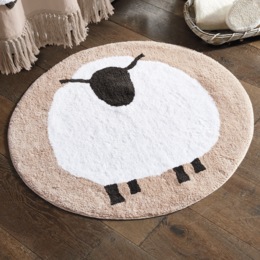 Sheep-Shaped Bath Mat, , large