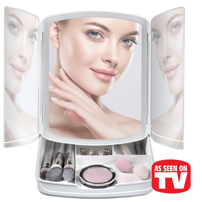 My Foldaway Lighted Makeup Mirror Ginny S My Foldaway Lighted Makeup Mirror Ginny S, Lighted Vanity Mirror As Seen On Tv