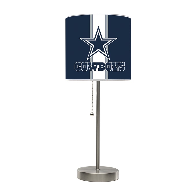 NFL or NCAA Team Logo Chrome Table Lamp with USB, , large