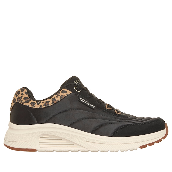Skechers Uno Lite 2 Slip-On with Leopard Suede Trim, , large
