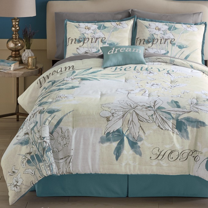 Sentiments Comforter Set, Pillow and Shower Curtain Ginny's