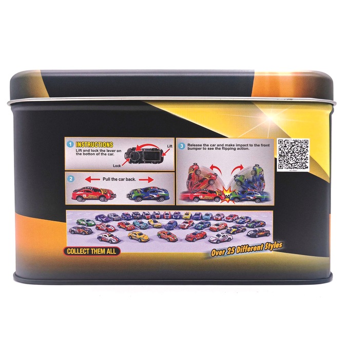 Set of 18 Bump Flip Speeders Cars with Carry Case, , large