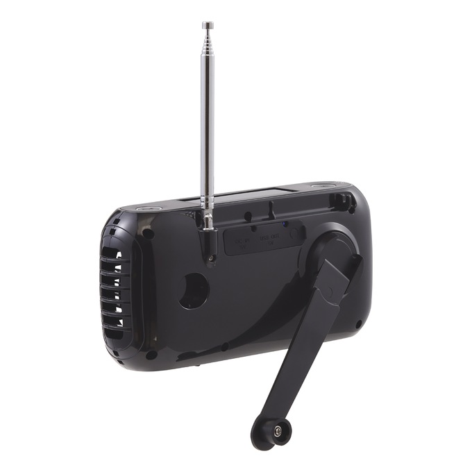 AIWA Handy Mate Solar-Charging Radio, Black, large