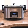 Elite Gourmet 8.5-qt. Programmable Stainless Steel Slow Cooker with Locking Lid, , large