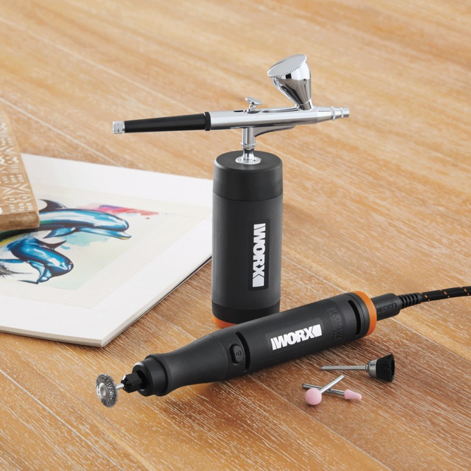 MAKERX 20-Volt Rotary Tool + Air Brush Kit by WORX, , large