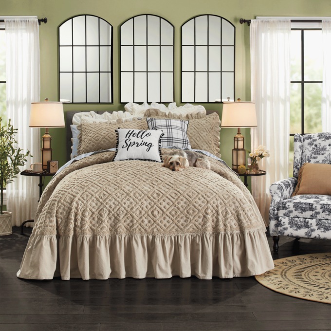 Cate Chenille Bedspread, , large