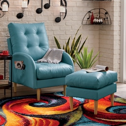 Convertible Arm Chair and Ottoman, , large