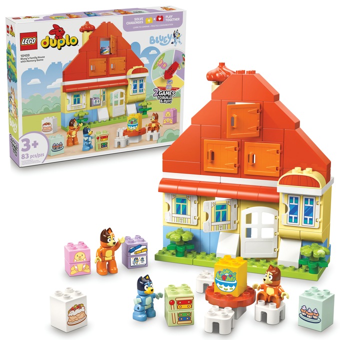 LEGO DUPLO Bluey's Family House with Memory Game, , large