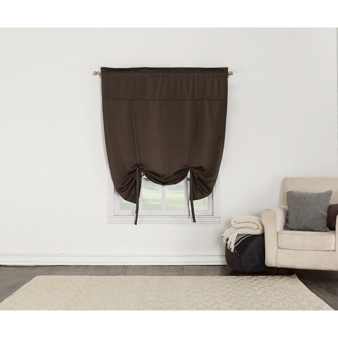 Madison Tie Shade, Chocolate, large