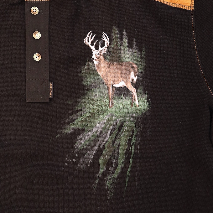 Legendary Buck Thermal Long-Sleeve Shirt, Black, large