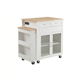 Powered Expandable Kitchen Island, , large