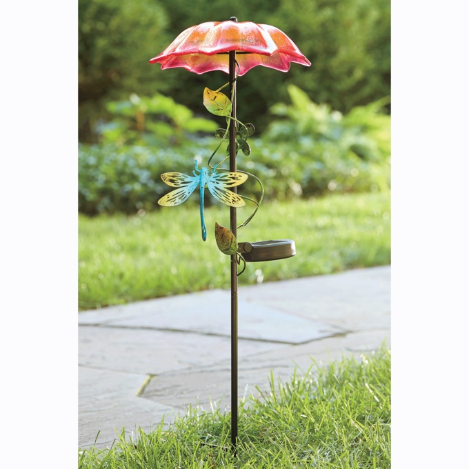Solar Umbrella Floral Stake, , large