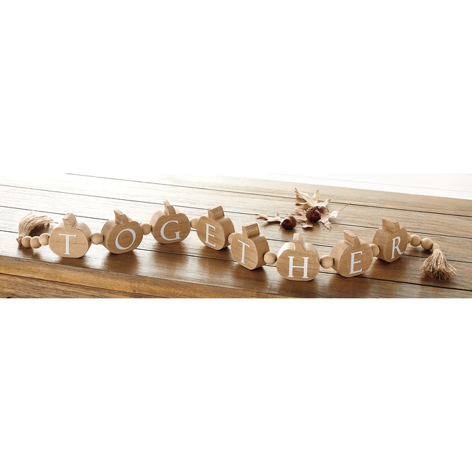Reversible Thankful/Together Pumpkin Garland, , large