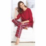 Women's Plaid Flannel PJ Set, , large