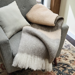 Colorblock Brushed Throw, , large