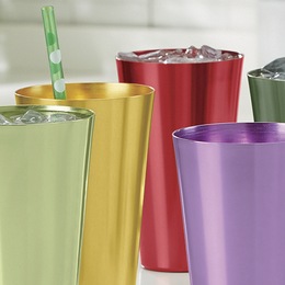 6-Piece Assorted 22-oz Aluminum Tumbler Set, , large