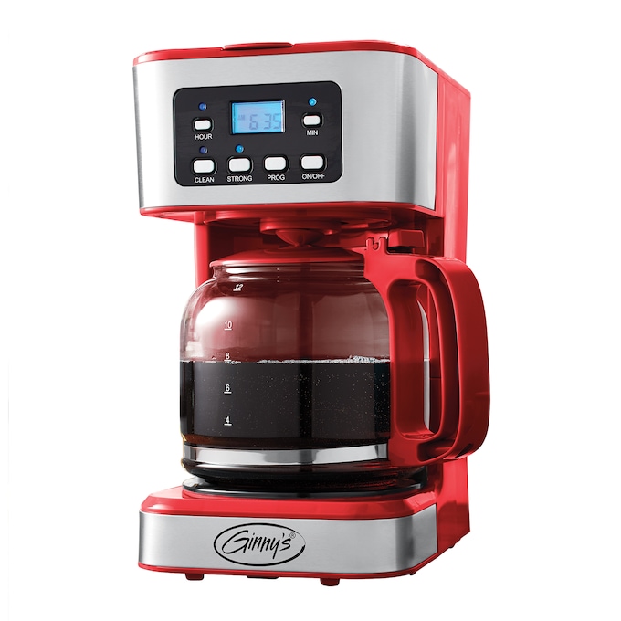 Ginny's 12-Cup Programmable Coffee Maker with Adjustable Brew Strength, , large