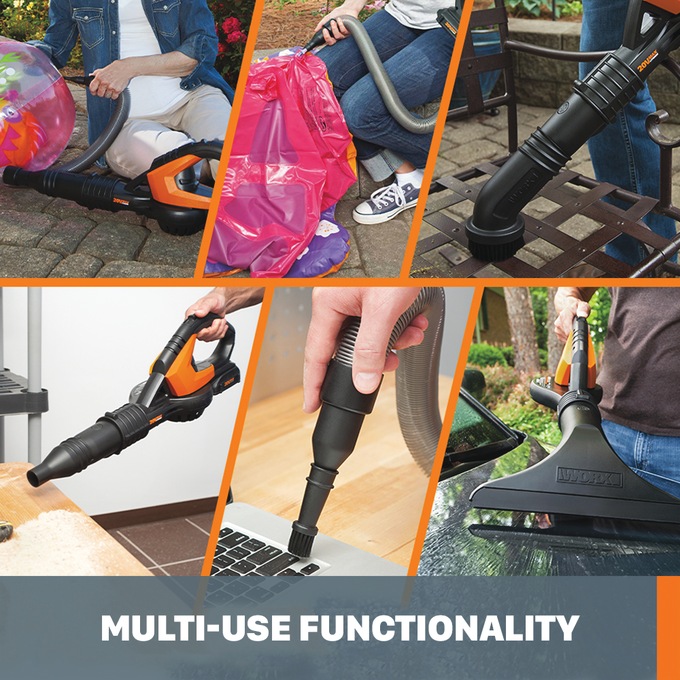 Worx 20V Power Share Cordless Leaf Blower/Sweeper, , large