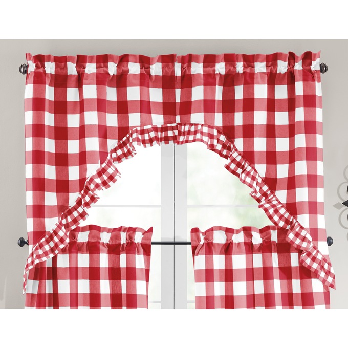 Classic Kitchen Swag Pair, Red, large