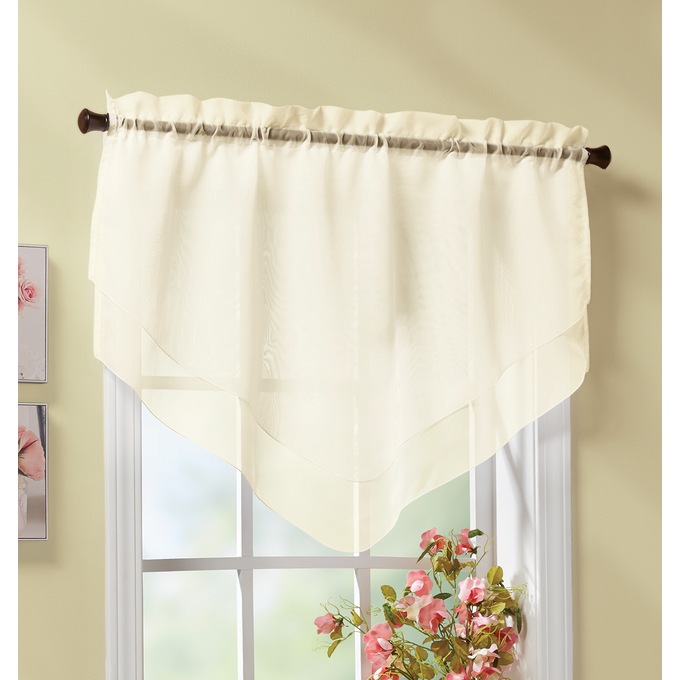 Nice voile valance Emelia Sheer Voile Double Layer Ascot Valance Ginny S