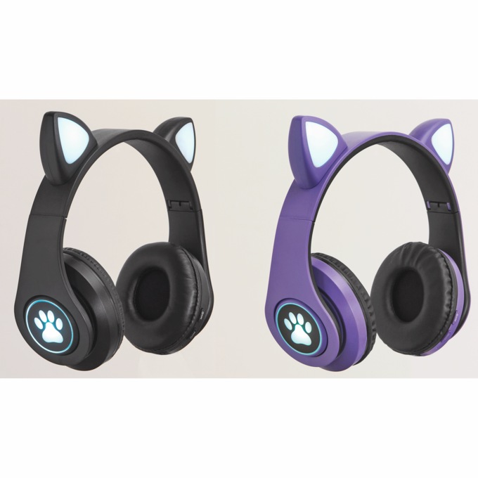 Bluetooth Cat Ear Headphones, , large
