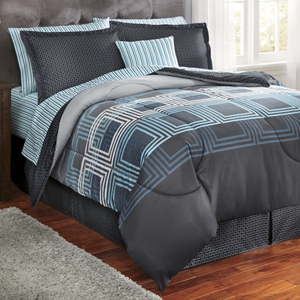Jefferson Plaid Complete Bed Set, , large