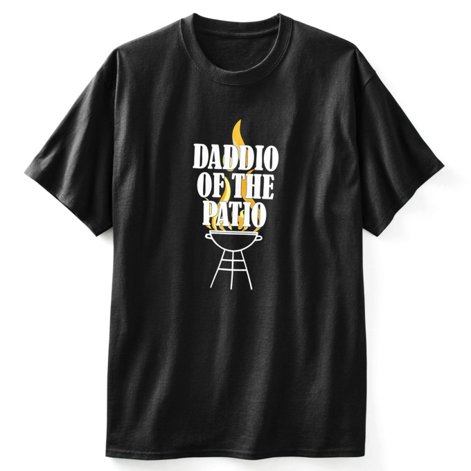 Daddio of the Patio Funny Novelty Tee Shirt in Cotton Jersey, , large