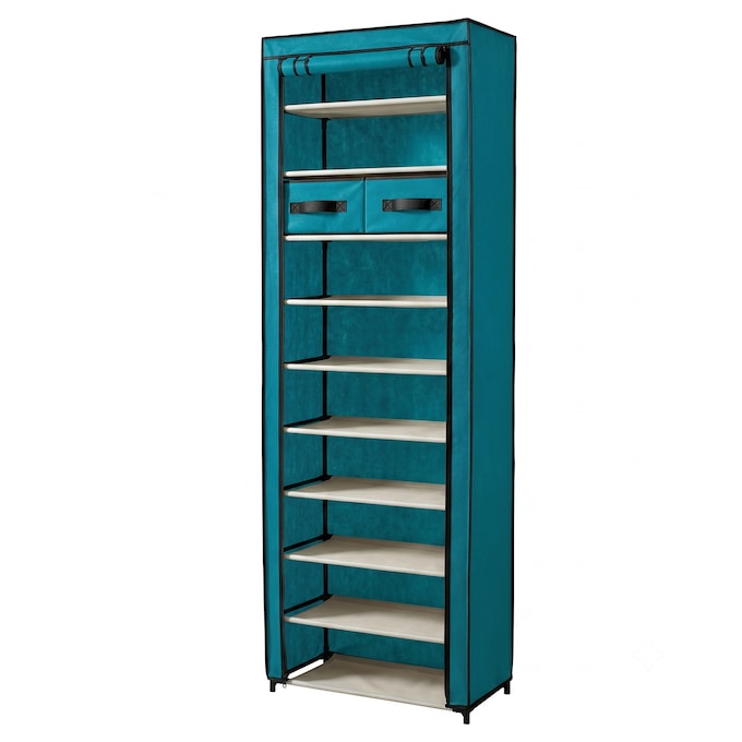 Tall 10-Layer Fabric Shoe Storage Organizer, , large