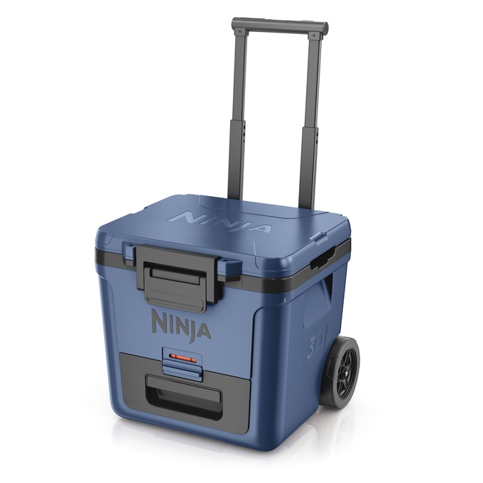 Ninja FrostVault 30-Quart Wheeled Cooler with Dry Zone, Blue, large