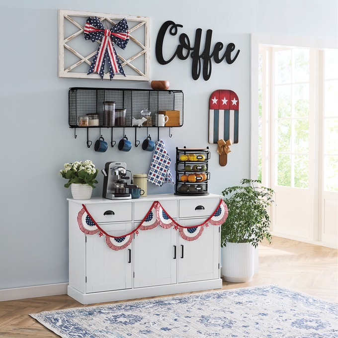 Miller Shaker-Style Sideboard Buffet Cabinet, , large