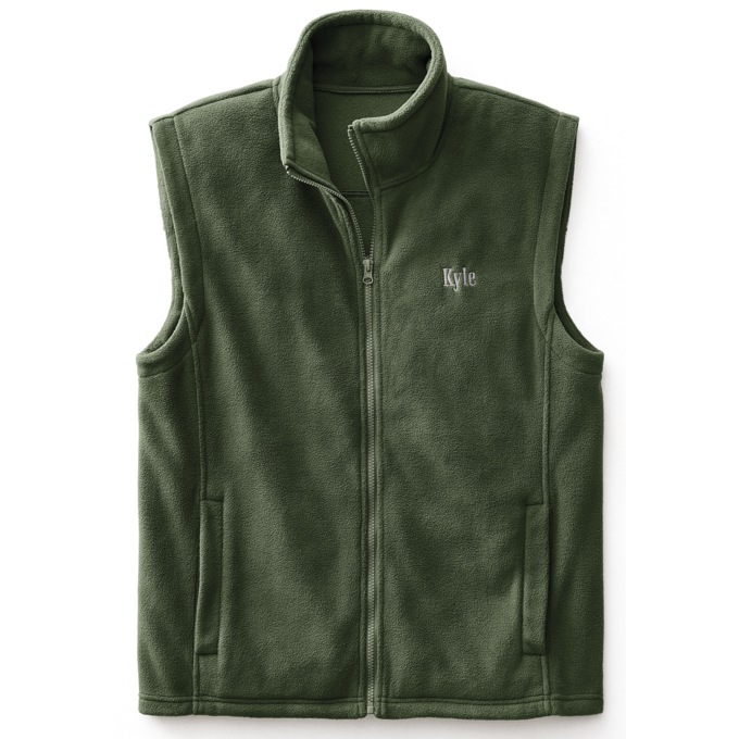 Men's Personalized Fleece Vest, , large
