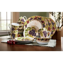 16-Piece Vineyard Grapes Dinnerware Set, , large