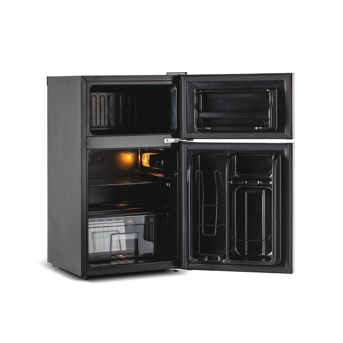 Frigidaire 3.1 cu. ft. Black Glass-Finish Fridge, Black, large