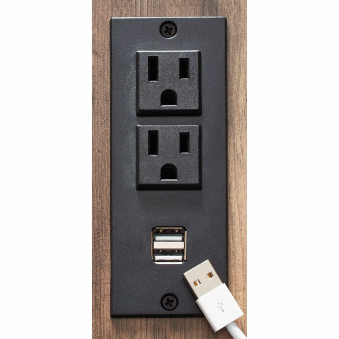 Powered Corner TV Stand, , large