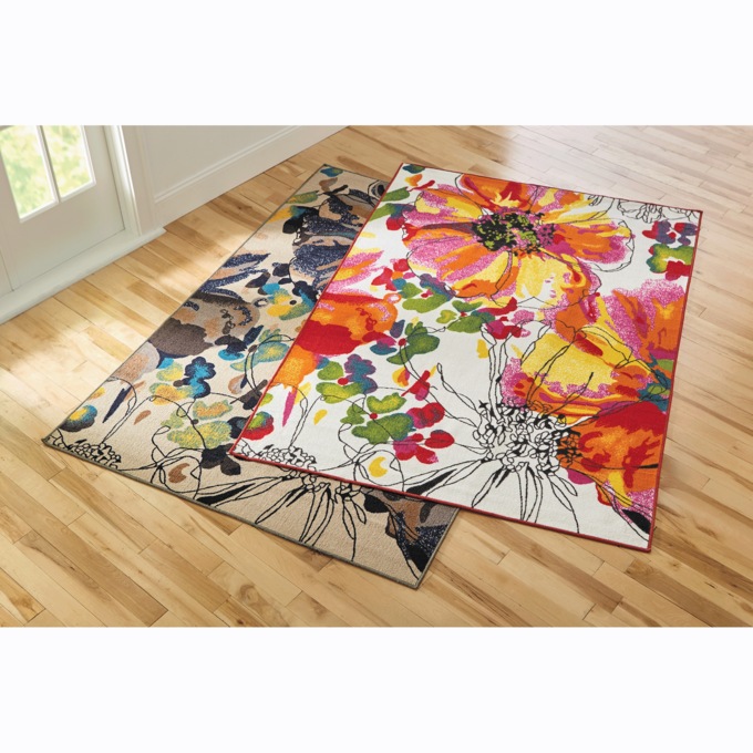 Artsy Floral Rug, , large