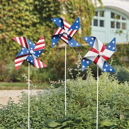  Americana Pinwheel Yard Stake, , large