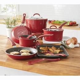 Rachael Ray Cook &amp; Create 11-Piece Aluminum Cookware Set, , large
